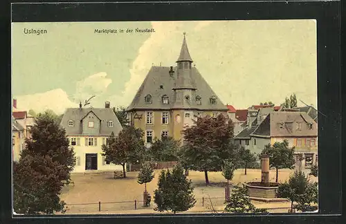AK Usingen i. T., Marktplatz in der Neustadt