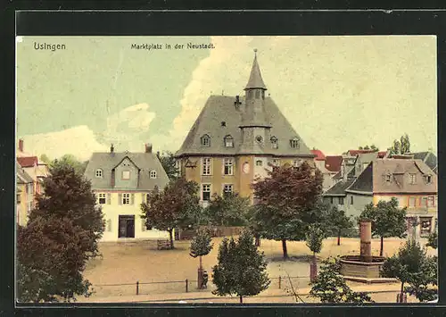 AK Usingen i. T., Marktplatz in der Neustadt