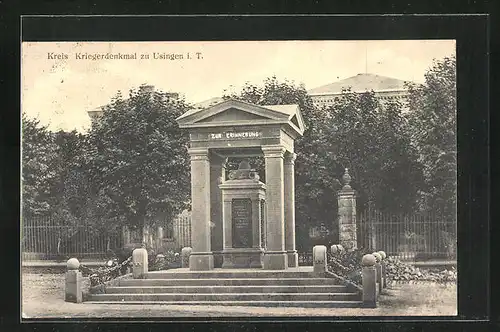 AK Usingen i. T., Kreis Kriegerdenkmal