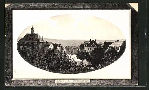Präge-AK Usingen i. T., Wilhemystrasse