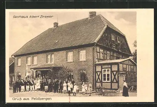 AK Feldbergen b. Hildesheim, Gasthaus Albert Bremer