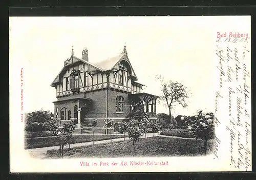 AK Bad Rehburg, Villa im Park der Kgl. Kloster-Heilanstalt