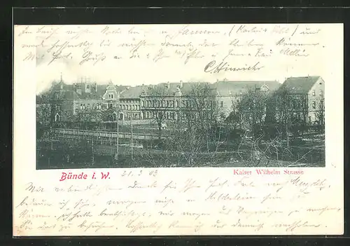 AK Bünde i. W., Kaiser Wilhelm Strasse