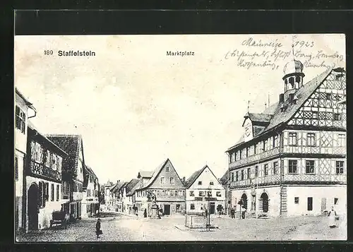 AK Staffelstein, Marktplatz mit Rathaus