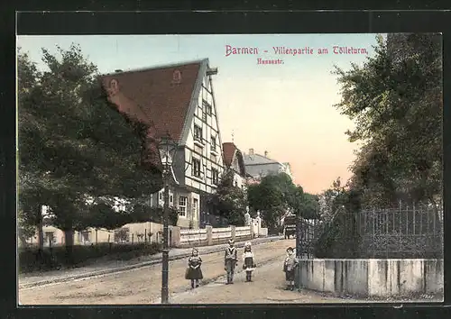 AK Barmen, Villenpartie am Tölleturm, Hansastrasse