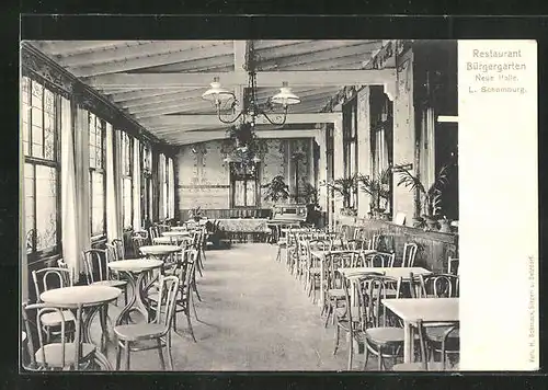 AK Siegen, Restaurant Bürgergarten, Neue Halle