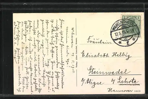 AK Wilhelmshaven, Eingang zur Kaiserl. Werft zur Mittagsstunde