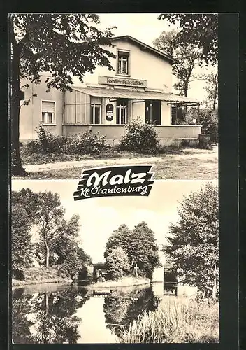 AK Malz, Gasthaus Waldschlösschen, Landschaftsidylle