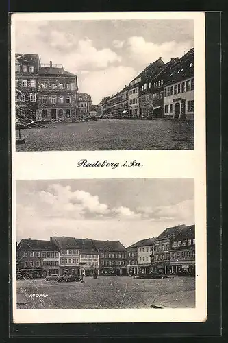 AK Radeberg i. Sa., Markt, Mehrfachansichten