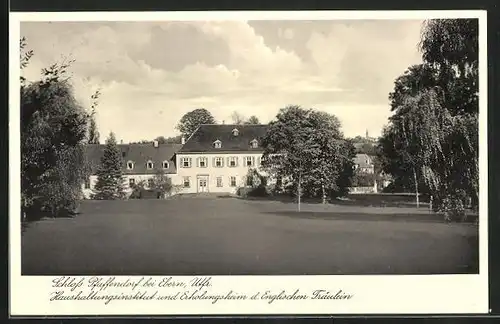 AK Ebern /Utfr., Schloss Pfaffendorf, Haushaltungsinstitut