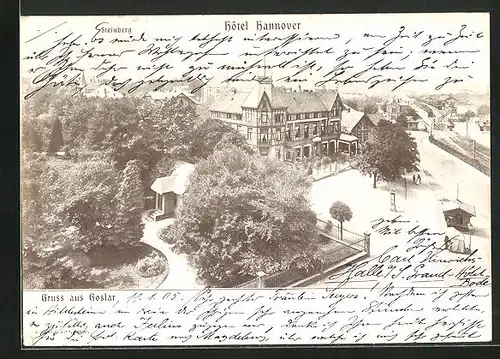 AK Goslar a. Harz, Hotel Hannover, Steinberg