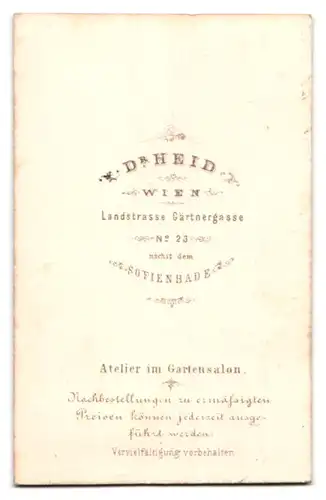 Fotografie Dr. Heid, Wien, Landstr. Gärtnergasse 23, Portrait junger Mann mit Henriquatre Bart