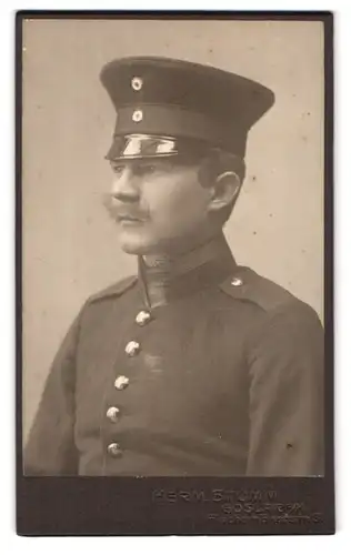 Fotografie Herm. Stumm, Goslar, Fischemäherstr. 3, Portrait Uffz. in Uniform Hannoversches Jäger Batl. 10