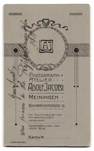 Fotografie Adolf Jacobi, Meiningen, Bismarckstr. 15, Portrait Unteroffizier mit Schützenschnur