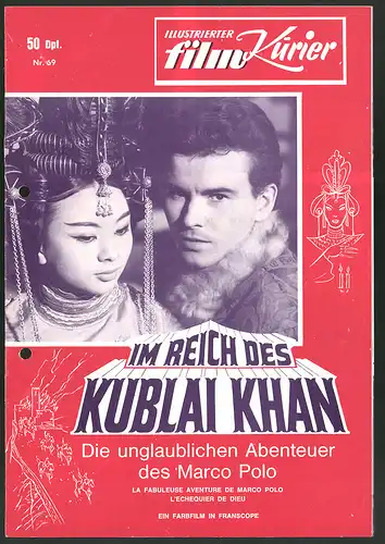 Filmprogramm IFK Nr. 69, Im Reich des Kublai Khan, Omar Sharif, Orson Welles, Horst Buchholz, Regie Noël Howard