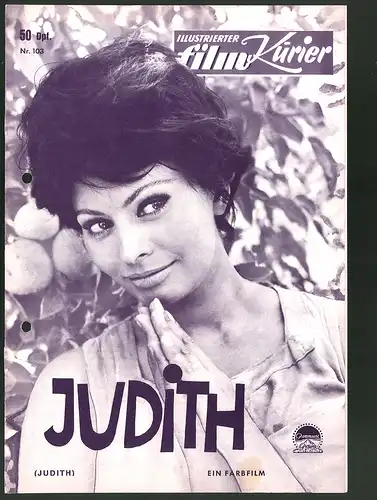 Filmprogramm IFK Nr. 103, Judith, Sophia Loren, Peter Finch, Jack Hawkins, Regie Daniel Mann