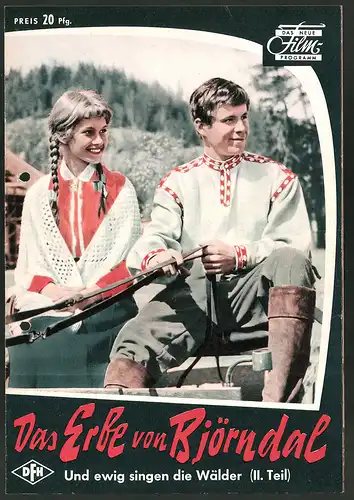 Filmprogramm DNF, Das Erbe von Björndal, Hans Nielsen, Carl Lange, Ellen Schwiers, Regie Gustav Ucicky