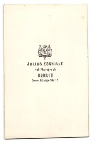 Fotografie Julius Zschille, Berlin, Neue Königs-Strasse 1 a, Portrait stattlicher Herr mit Brille und Vollbart