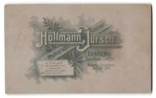 Fotografie Hoffmann & Jursch, Leipzig, Dorotheen-Strasse 10, junger Herr und Fräulein