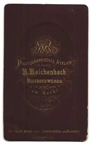 Fotografie R. Reichenbach, Bischofswerda, am Markt, junger Mann im Anzug