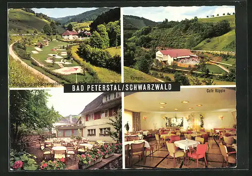 AK Bad Peterstal /Schwarzwald, Kurhaus, Café Räpple, Innenansicht