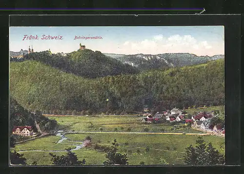 AK Behringersmühle /Fränk. Schweiz, Panorama mit Ort und Hügeln