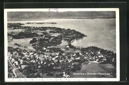 AK Wasserburg a. Bodensee, Ortsansicht, Fliegeraufnahme