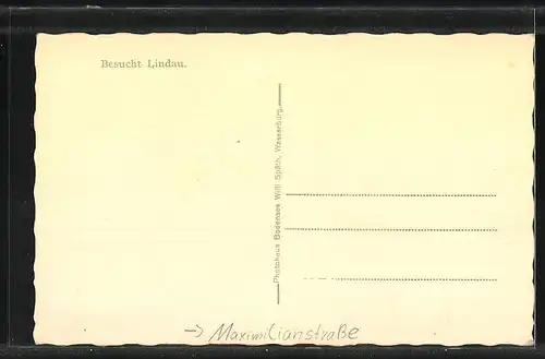 AK Lindau i. B., In den Brotlauben, Maximilianstrasse