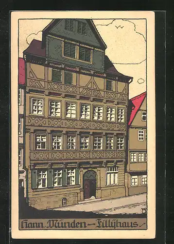 Steindruck-AK Hann Münden, Tillyhaus