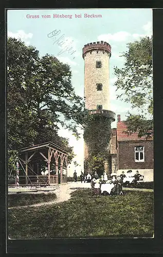 AK Höxberg / Beckum, Blick auf den Aussichtsturm