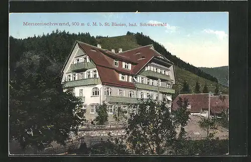 AK Menzenschwand b. St. Blasien /Bad. Schwarzwald, Erholungsheim