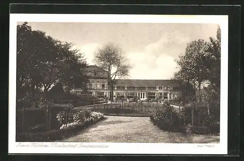 AK Niederdorf, Hotel Haus Nölken, Gartenpartie