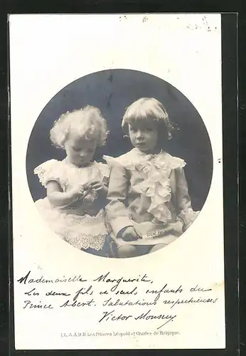 AK Prinz Léopold und Prinz Charles von Belgien