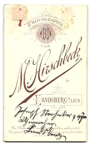 Fotografie M. Hirschbeck, Landsberg a. Lech, Portrait 74 jähriger Schuhmacher mit weissem Vollbart