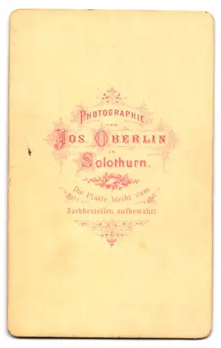 Fotografie Jos. Oberlin, Solothurn, Portrait schweizer im Anzug mit Franz Josef Bart