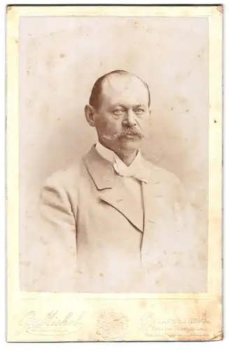 Fotografie G. Michel, Strassburg i. Els., Steingasse, Portrait Albin Erhardt Telegraph in Strassburg 1896