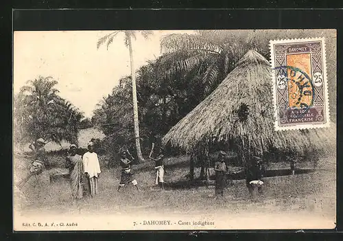 AK Dahomey /Afrika, Cases indigènes