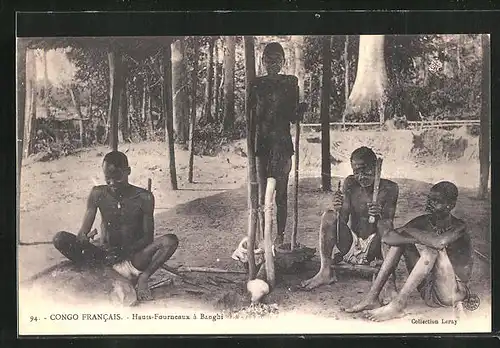 AK Congo Francais /Afrika, Hauts-Forneaux à Banghi