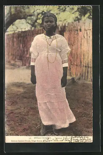 AK Diégo-Suarez, Femme Malgache, Afrikanerin im Kleid