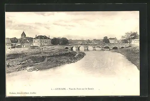 AK Guillon, Vue du Pont sur le Serein