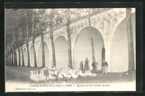 AK Gisy-les-Nobles, Aqueduc, Conduite des Eaux à Paris