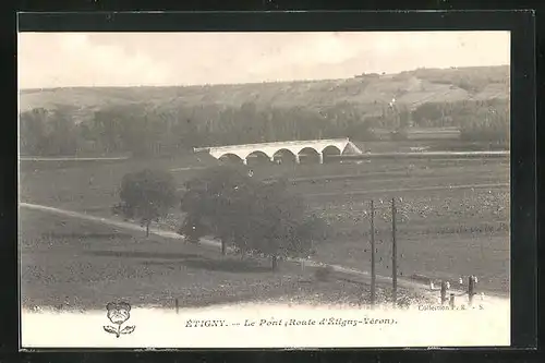 AK Étigny, Le Pont (Route d`Étigny-Véron)