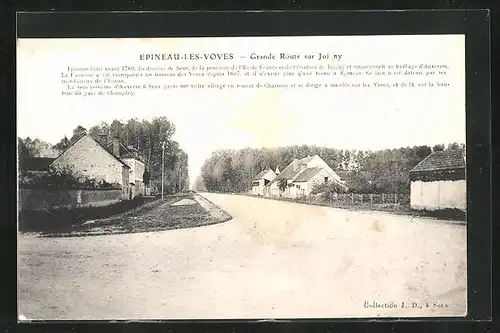 AK Épineau-les-Voves, Grande Route sur Joigny