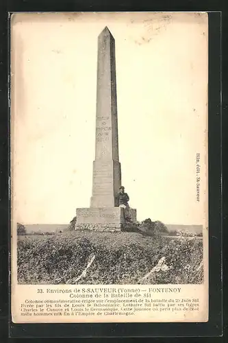 AK Fontenoy, Colonne de la Bataille de 841