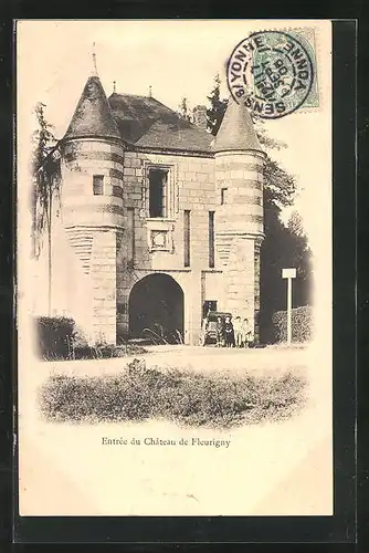 AK Fleurigny, Entrée du Château de Fleurigny