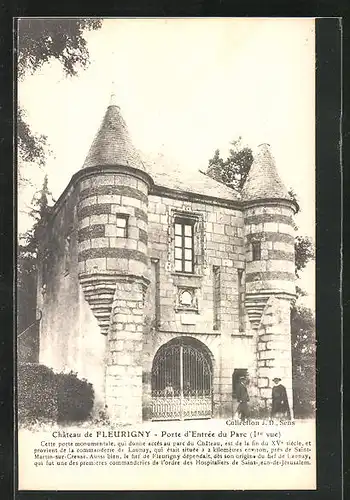 AK Fleurigny, Château de Fleurigny, Porte d`Entrée du Parc