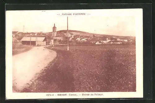 AK Brion, Paysage d`Automne, Entrée du Village