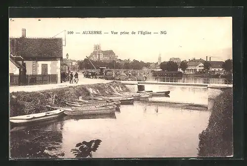 AK Auxerre, Vue prise de l'Eglise