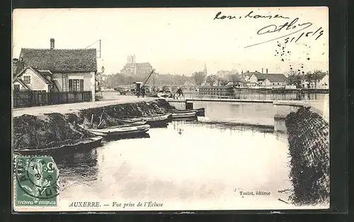 AK Auxerre, Vue prise de l'Écluse