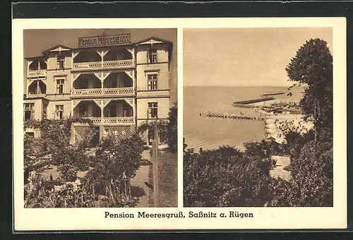 AK Sassnitz /Rügen, Hotel Pension Meeresgruss